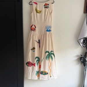 Tropical print Maxi Dress